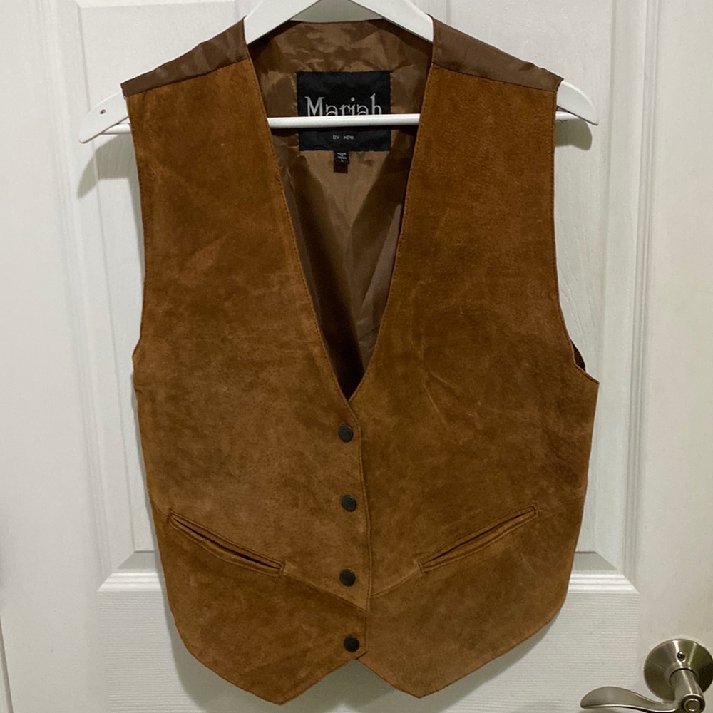 Vintage Suede Leather Western vest, women’s size Large